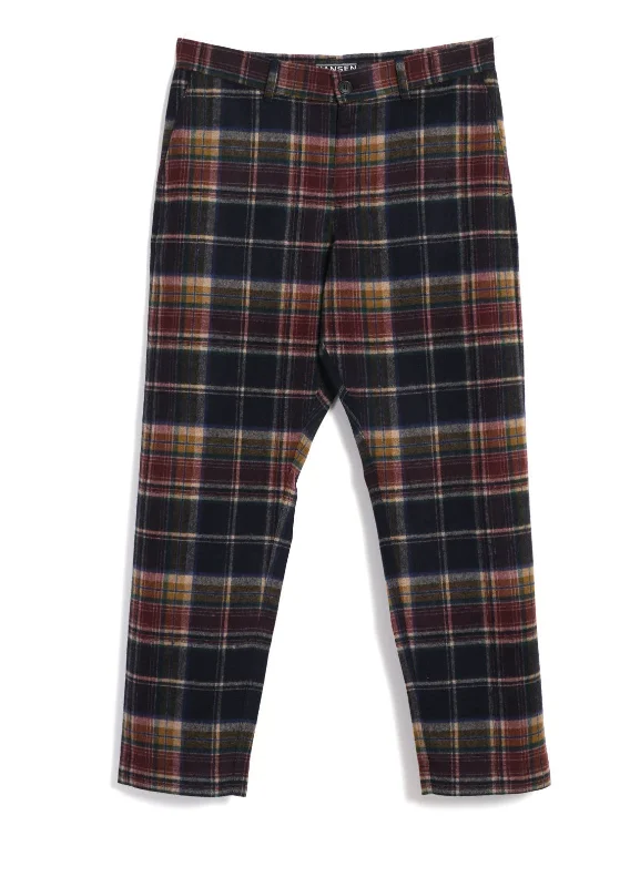 Hip Hop Pants for Women-TYGE | Wide Cut Cropped Trousers | Multi Colour Check