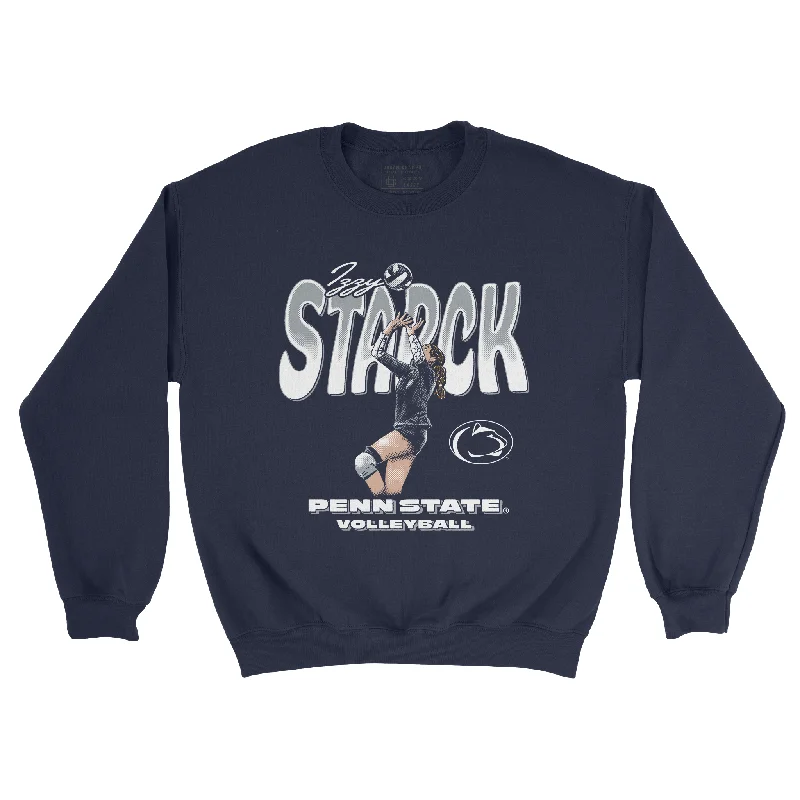 Long Sleeve Religious Shirts-EXCLUSIVE RELEASE: Izzy Starck Block Name Navy Crew