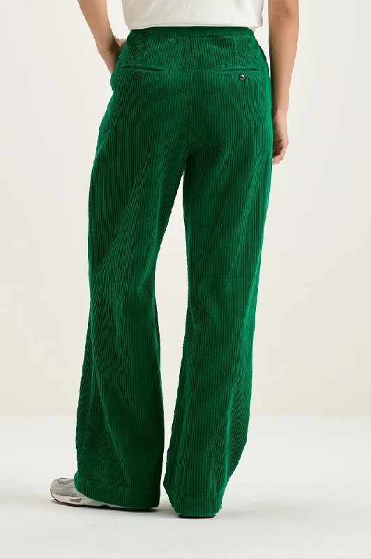 Luxurious Pants for Men-Bellerose Chlorophyll Green Gabor Trousers