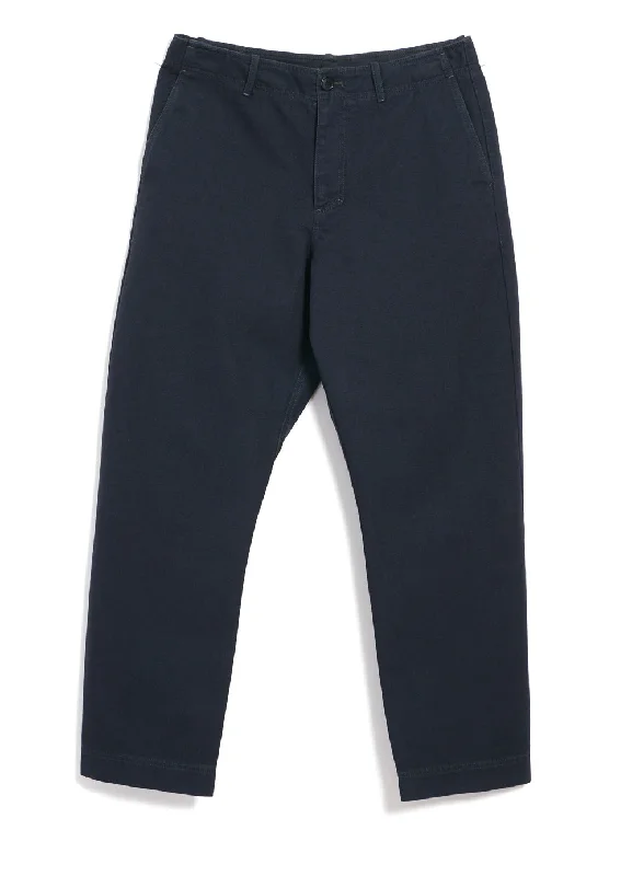 Sports Pants for Men-TRYGVE | Wide Cut Cropped Trousers | Blue Canvas