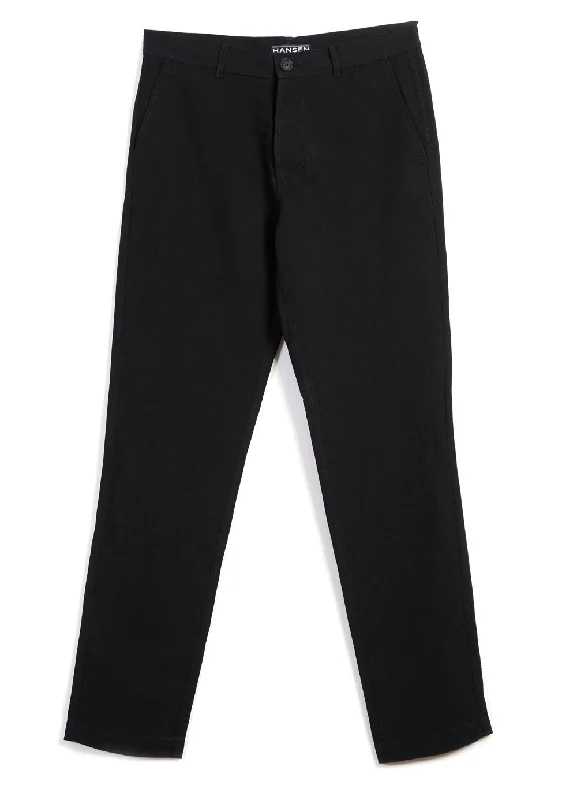 High Waisted Pants for Men-FRED | Regular Fit Trousers | Black