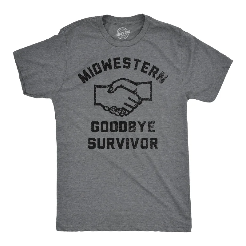 Military T-Shirt for Women-Midwestern Goodbye Survivor Men's T Shirt