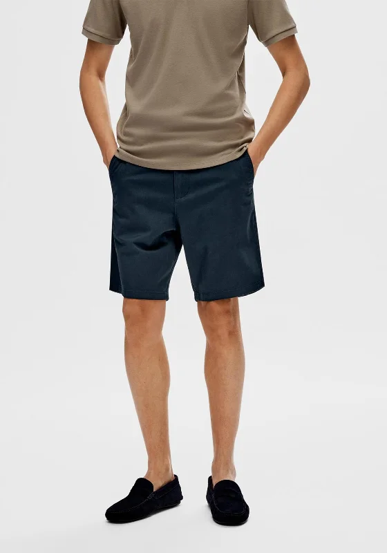 Anniversary Shorts for Men-Selected Homme Bill Flex Shorts, Dark Sapphire