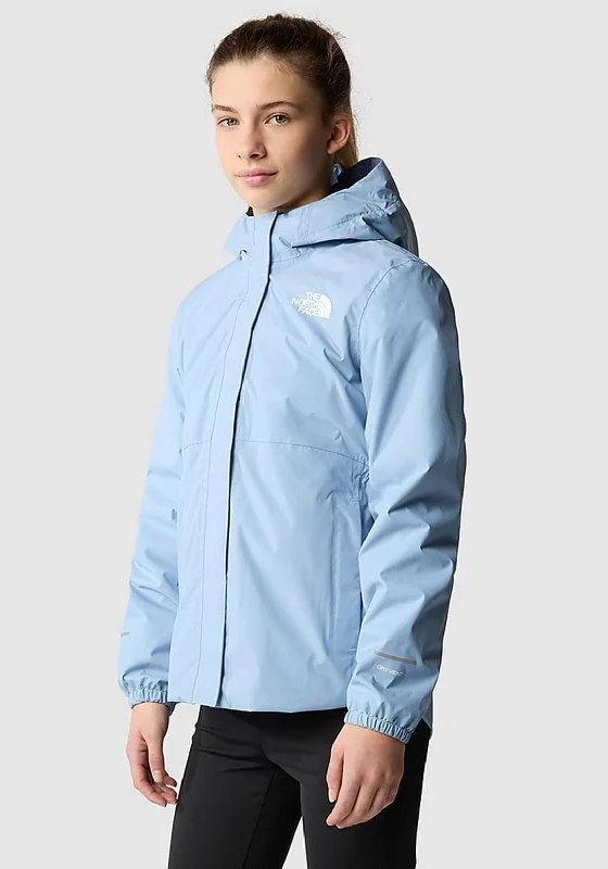 Travel Jackets for Men-The North Face Girls Antora Rain Jacket, Blue