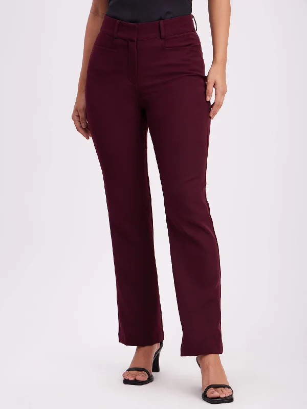 Sweatpants for Men-High Waist Pants - Maroon