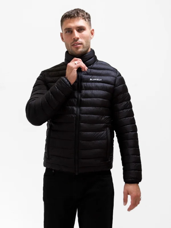 Tactical Softshell Jackets for Men-Lucas Lightweight Puffer Jacket - Black