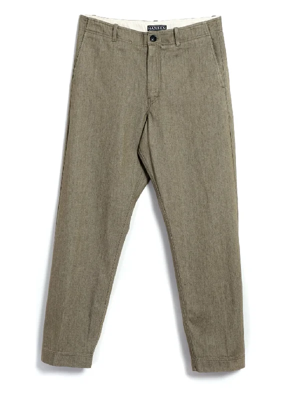 Earth Tone Pants for Men-TRYGVE | Wide Cut Cropped Trousers | Safari