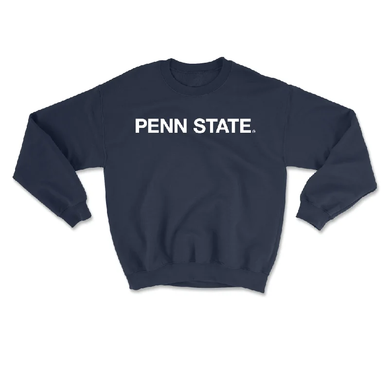 Long Sleeve Manga Shirts-Navy Men's Volleyball Penn State Crew - Toby Ezeonu