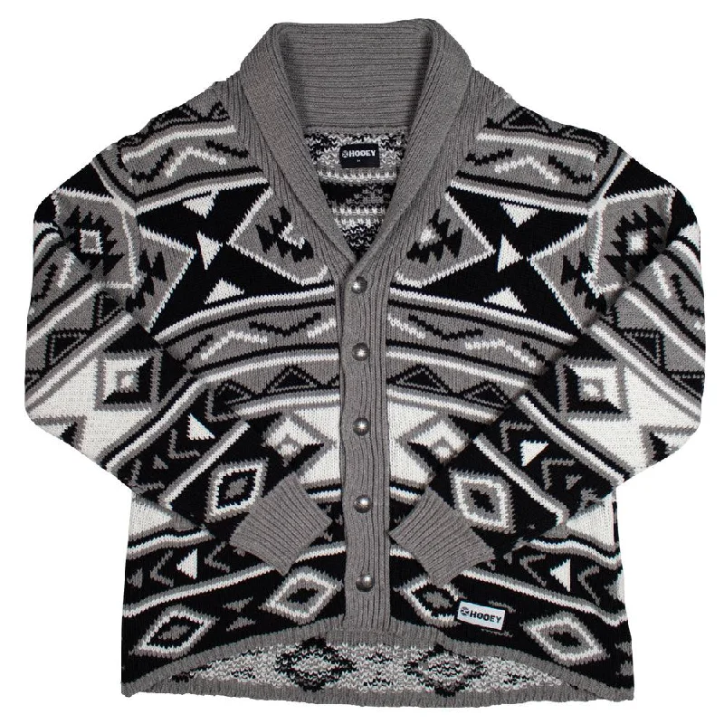 Varsity Jackets for Men-"Ladies Knits" Short Duster Charcoal/Aztec