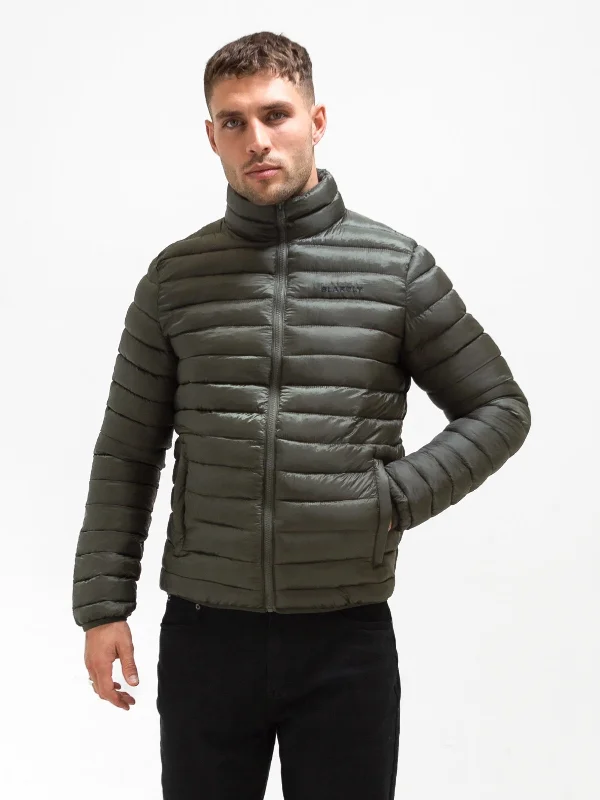 Streetwear Jackets for Men-Lucas Lightweight Puffer Jacket - Dark Green