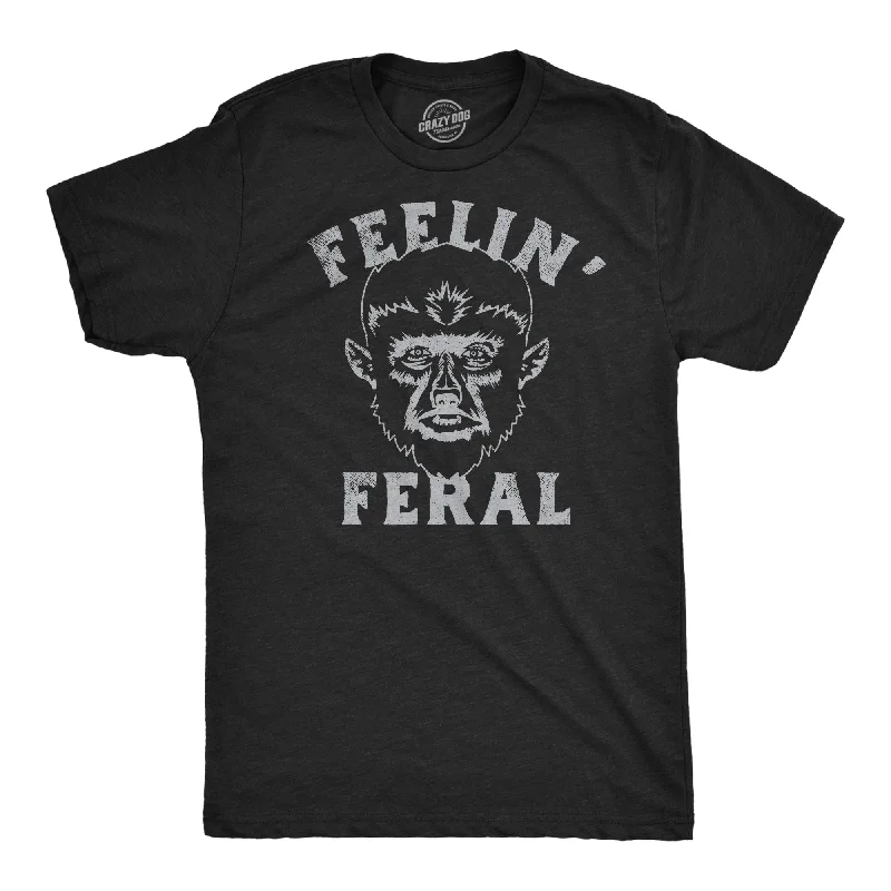 Gym T-Shirt for Men-Feelin Feral Werewolf Men's T Shirt