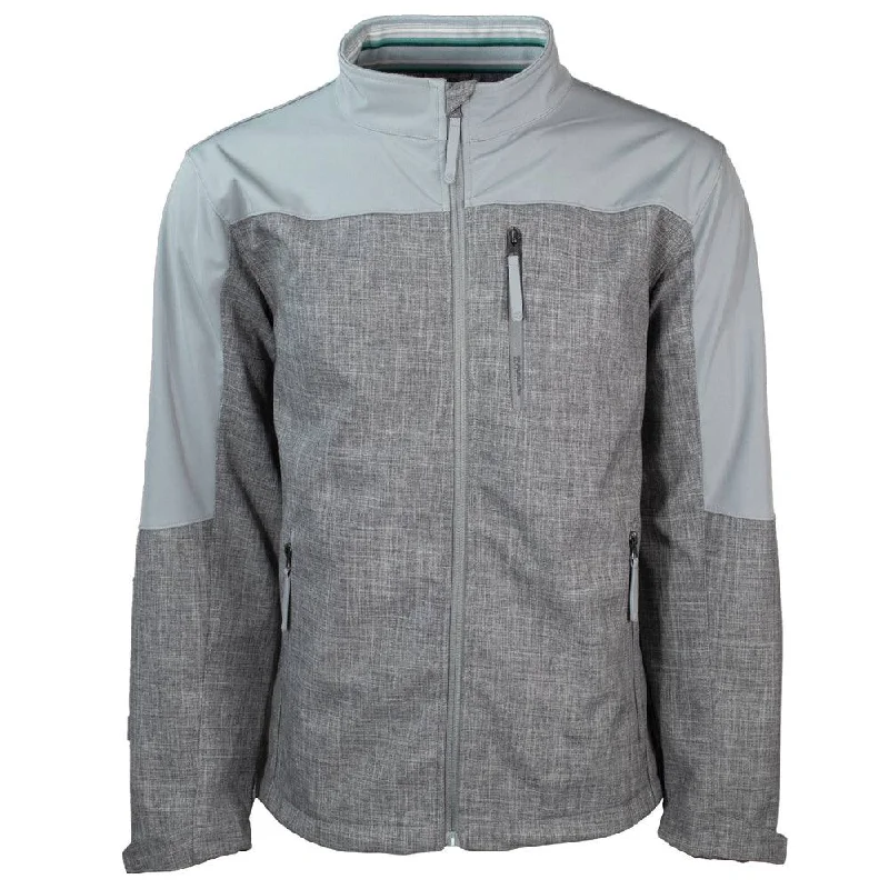 Luxury Jackets for Men-"Hooey Softshell Jacket" Grey