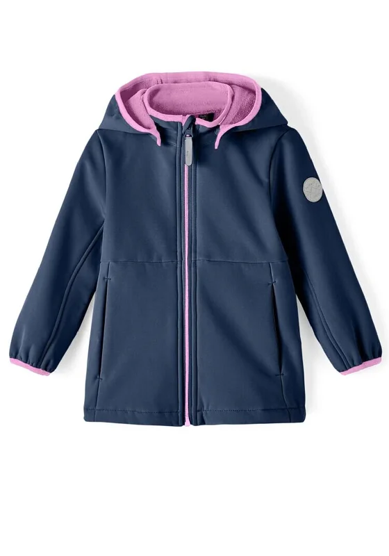 Personalized Jackets for Women-Name It Kid Girl Malta Softshell Jacket, Insignia Blue