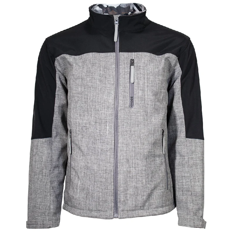 Streetwear Jackets for Women-"Hooey Softshell Jacket" Grey/Black