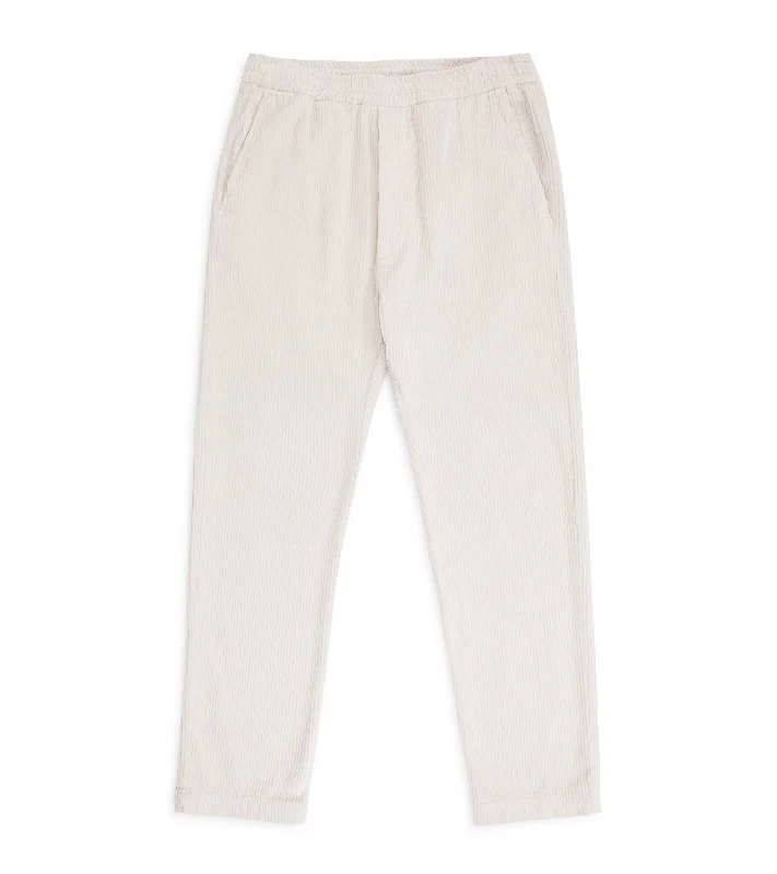 Earth Tone Pants for Women-Barena Tosador Demi Cotton Cord Easy Trousers: Beige