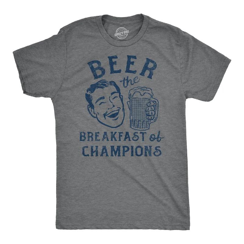 University T-Shirt for Women-Beer The Breakfast Of Champions Men's T Shirt