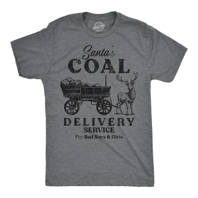 New Year T-Shirt for Men-Santas Coal Delivery Service Men's T Shirt