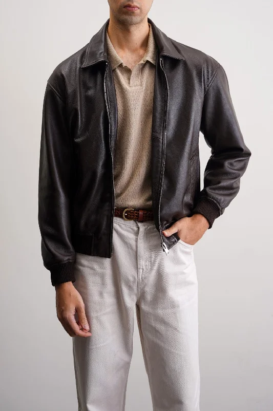 Halloween Jackets for Men-NAPA LEATHER JACKET