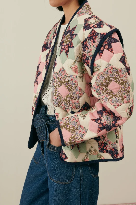 Printed Jackets for Women-Louise Misha Neliana Star Patchwork Jacket