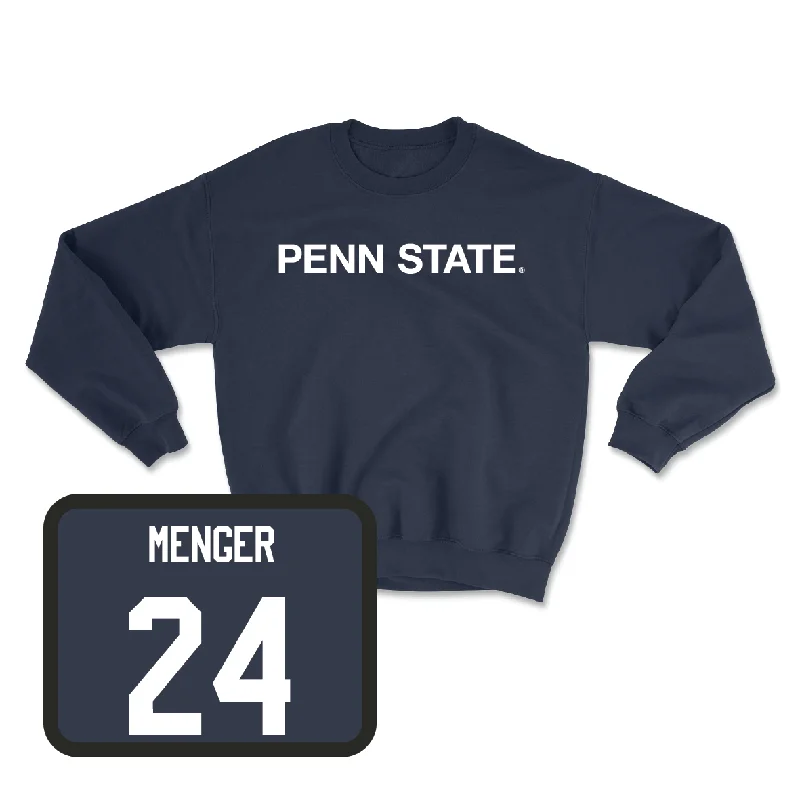 Long Sleeve Car Enthusiast Shirts-Navy Women's Volleyball Penn State Crew - Quinn Menger