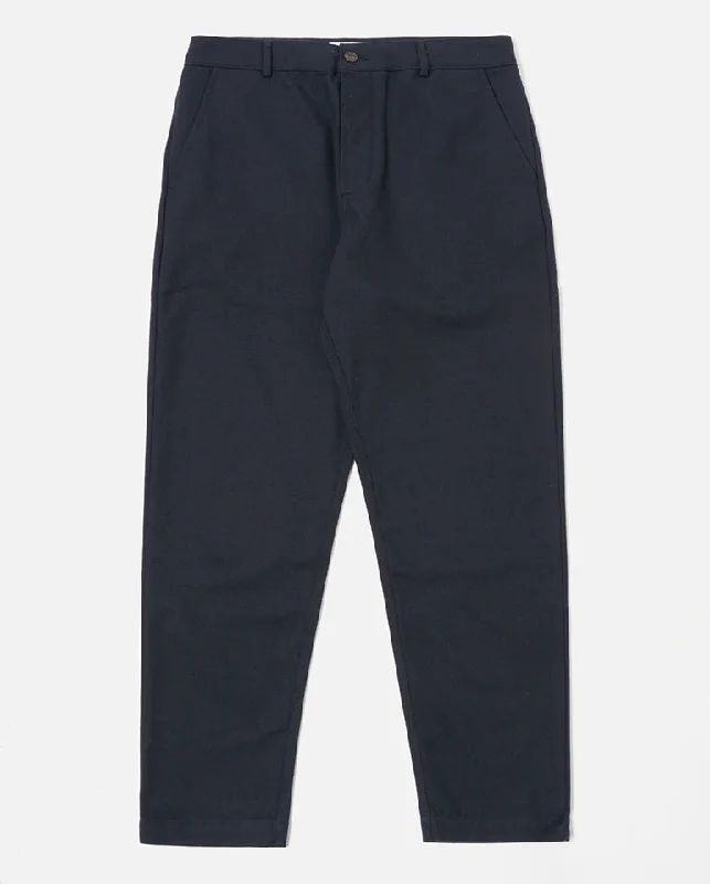 Bold Print Pants for Men-Military Chino Navy Tweed