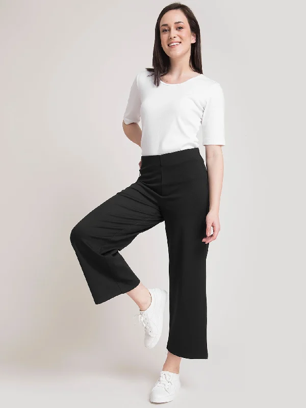 Fashionable Pants for Women-LivIn Culottes - Black