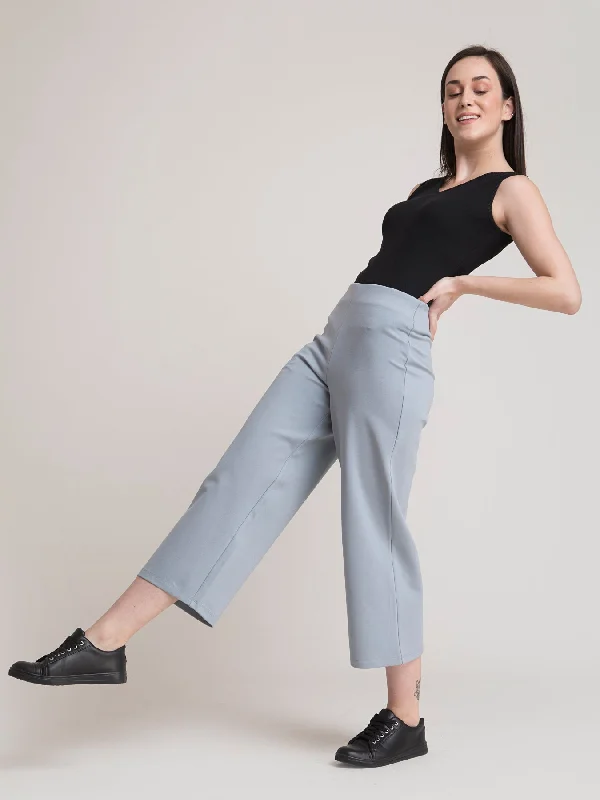 Minimalist Pants for Women-LivIn Culottes - Grey