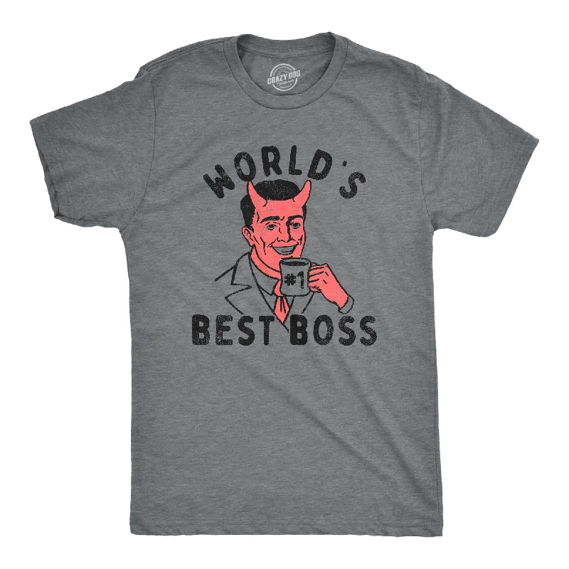 Band Merch T-Shirt for Women-Worlds Best Boss Devil Men's T Shirt