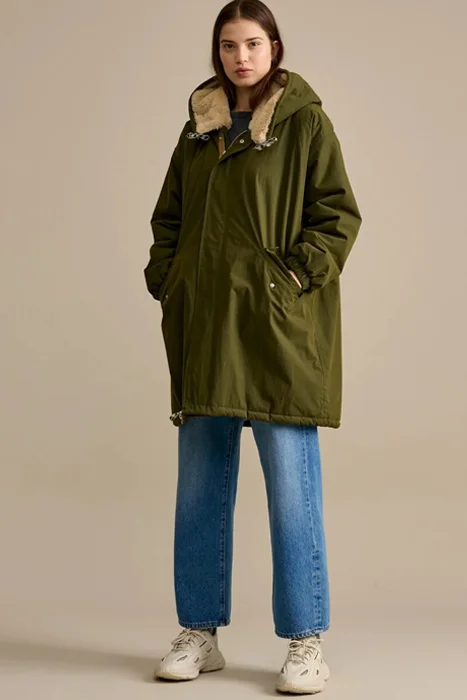 Branded Jackets for Men-Bellerose Laos Olive Parka