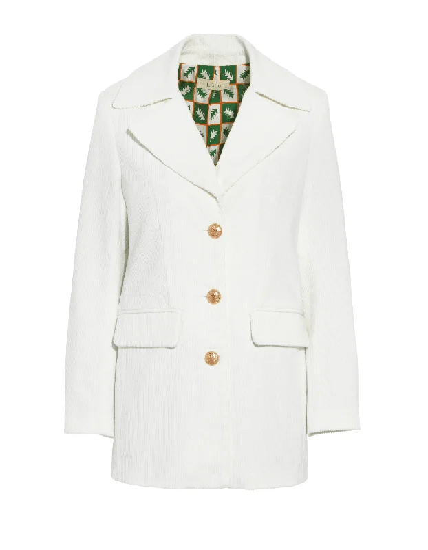 Classic Jackets for Men-Bianca Ivory Tailored Corduroy Jacket