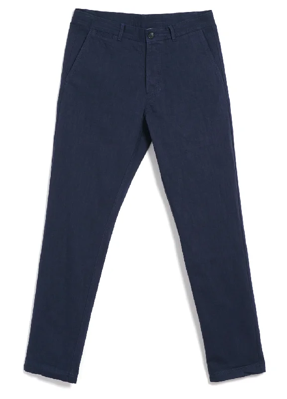 Work Pants for Women-FRED | Regular Cut Work Trousers | Navy Slub