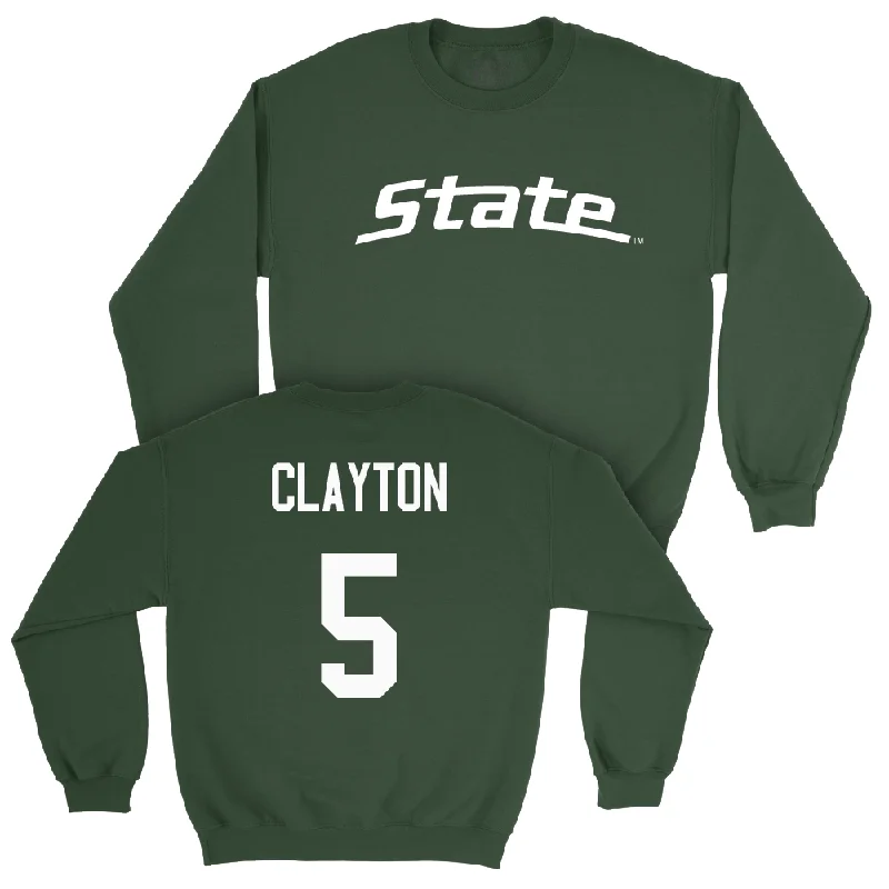 Long Sleeve Nurse Shirts-Green Women's Volleyball State Crew  - Ky Clayton