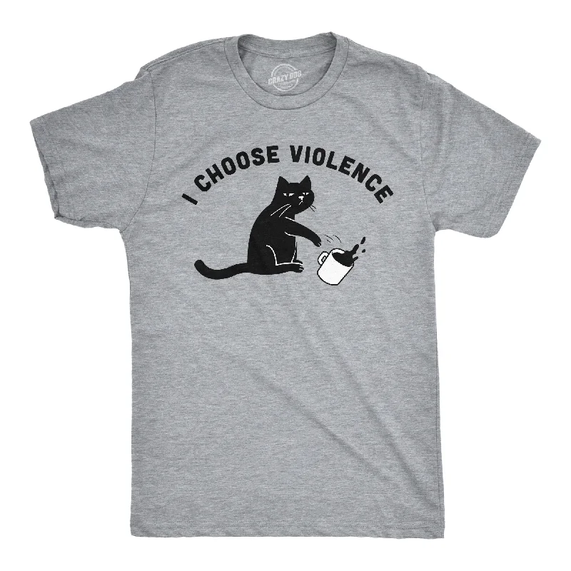 Embroidered T-Shirt for Women-I Choose Violence Men's T Shirt