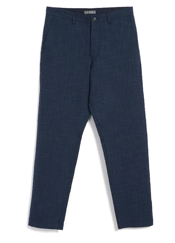 Fall Pants for Men-KEN | Wide Cut Trousers | Crinkle Blue