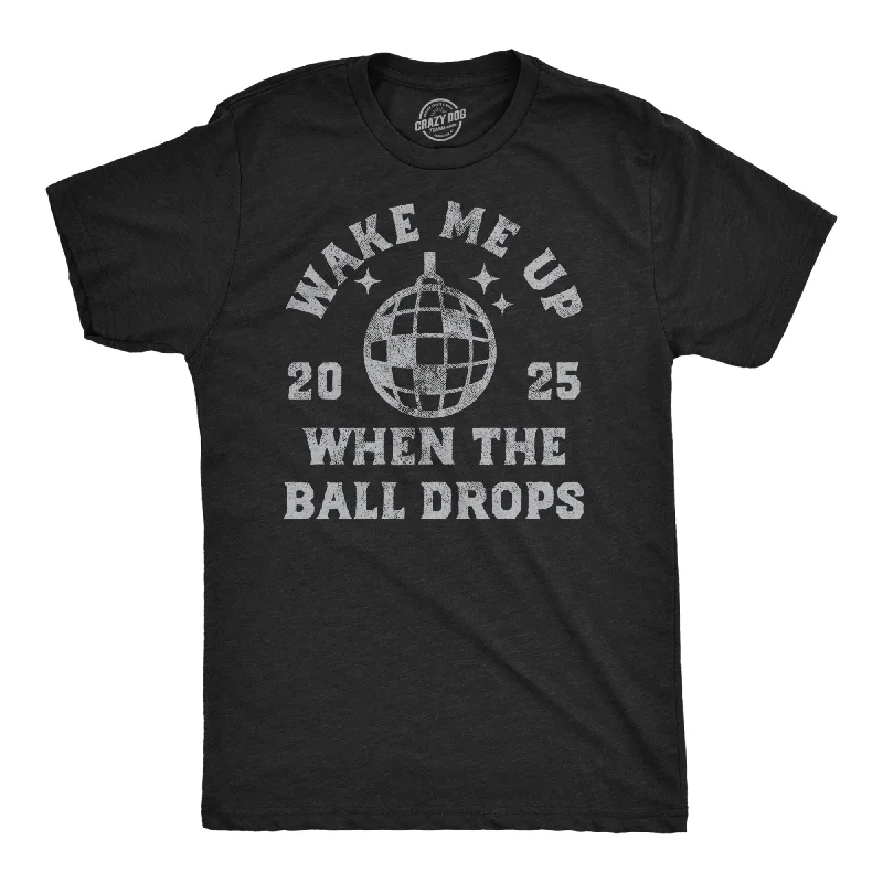 Easter T-Shirt for Men-Wake Me Up When The Ball Drops Men's T Shirt