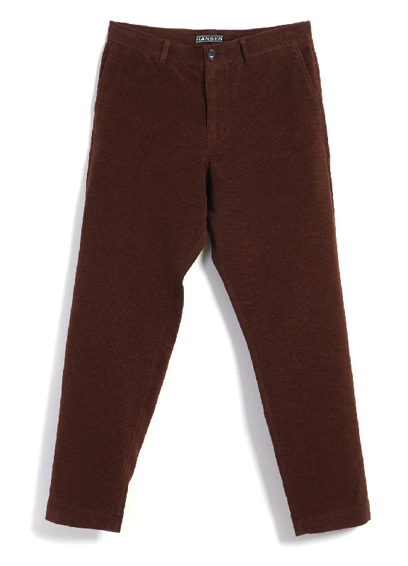 Trendy Pants for Men-TYGE | Wide Cut Cropped Trousers | Ruby