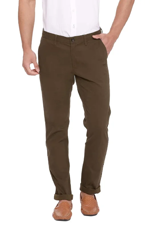 Color Block Pants for Men-Tapered Fit Stretch Trouser