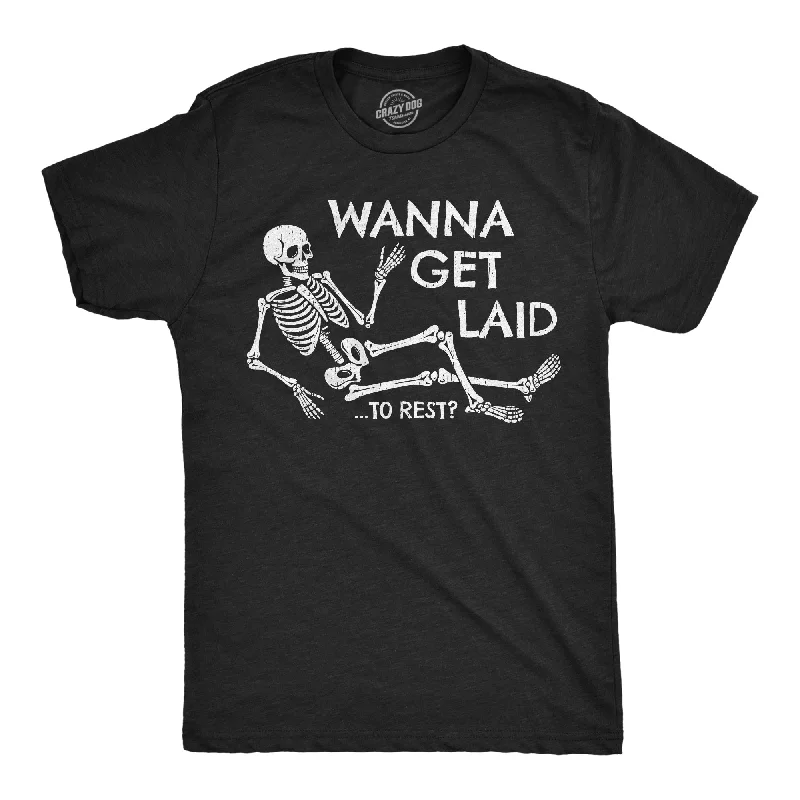 Fishing T-Shirt for Men-Wanna Get Laid To Rest Men's T Shirt