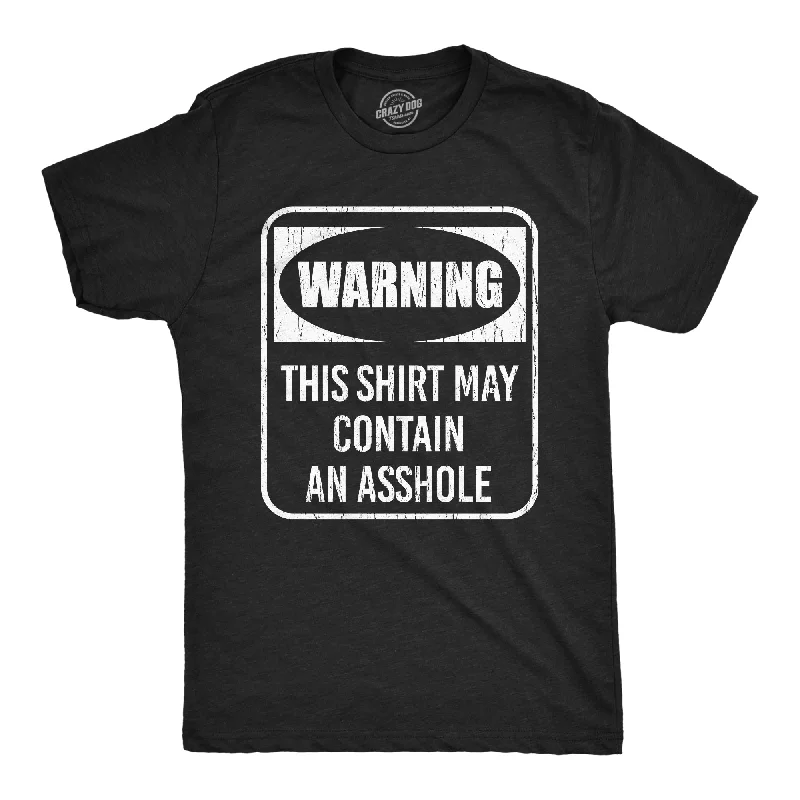 Basketball T-Shirt for Men-Warning This Shirt May Contain An Asshole Men's T Shirt