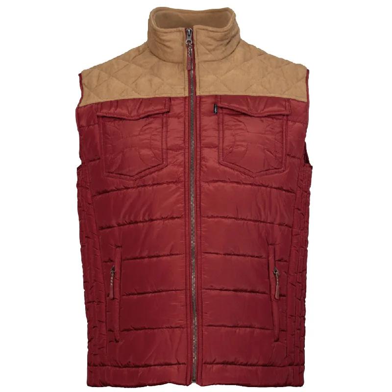 Indie Jackets for Women-"Hooey Packable Vest" Orange/Tan