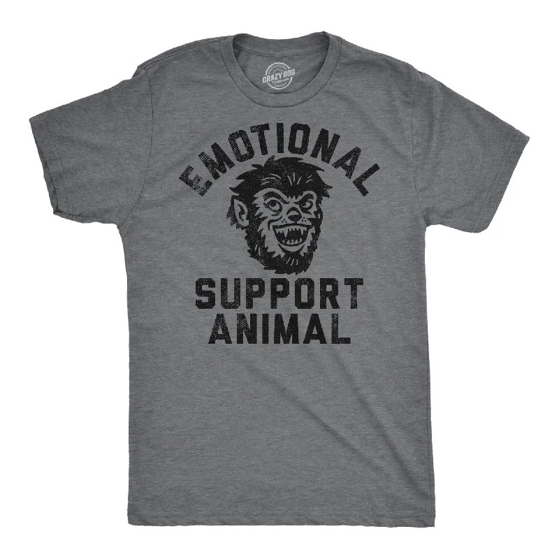 Office T-Shirt for Men-Emotional Support Animal Werewolf Men's T Shirt