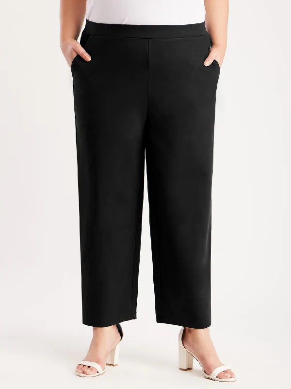 High Waisted Pants for Women-LivIn X Wide Leg Pants - Black