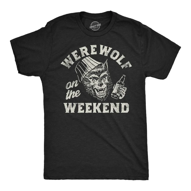 Formal T-Shirt for Men-Werewolf On The Weekend Men's T Shirt