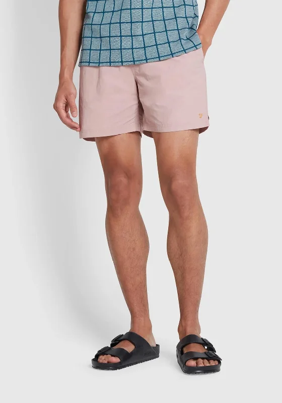 Couple Shorts for Men-Farah Colbert Swim Shorts, Dark Pink