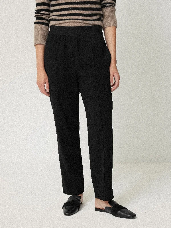 Skinny Pants for Women-Tailored Smart Jogger | Black