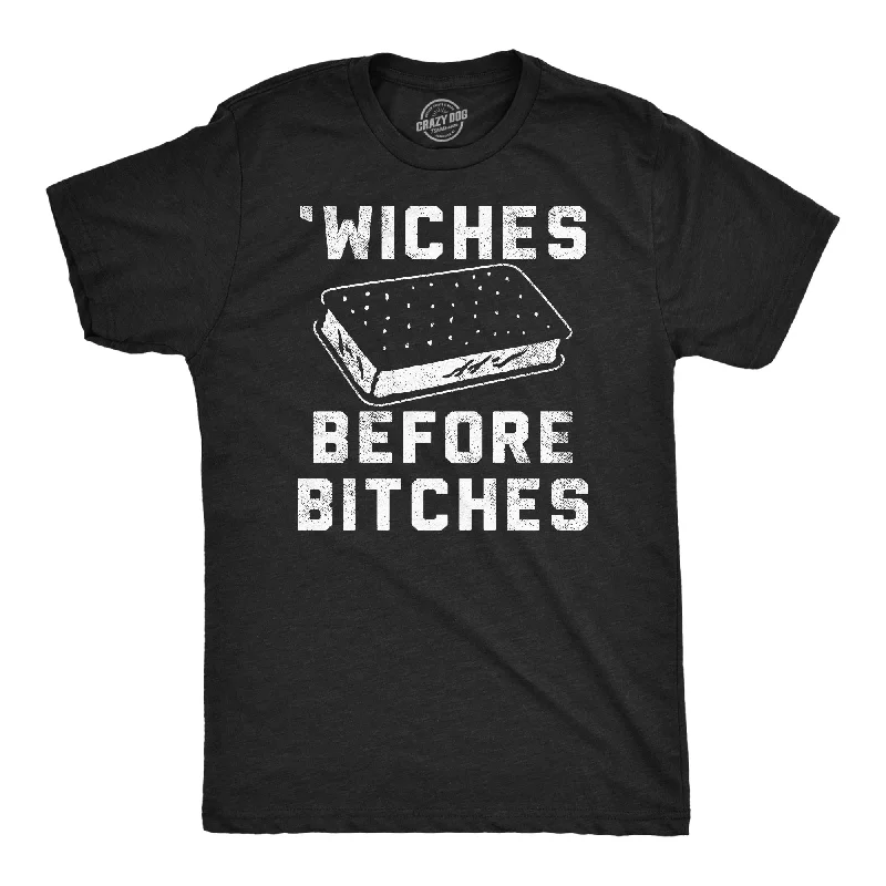 Sports T-Shirt for Women-Wiches Before Bitches Men's T Shirt