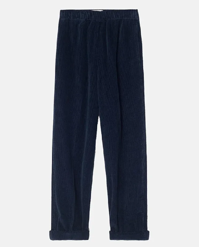 Performance Pants for Women-Padow Cord trouser NAVY