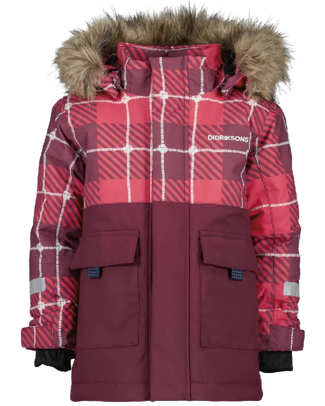 Luxury Jackets for Women-Didriksons Kids Polarbjornen Printed Parka