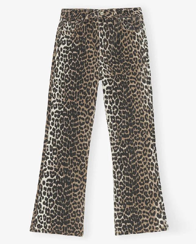 Satin Pants for Women-Betzy Jean Leopard