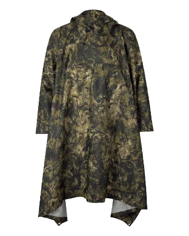 High Visibility Jackets for Women-Seeland Taxus Camo Rain Poncho